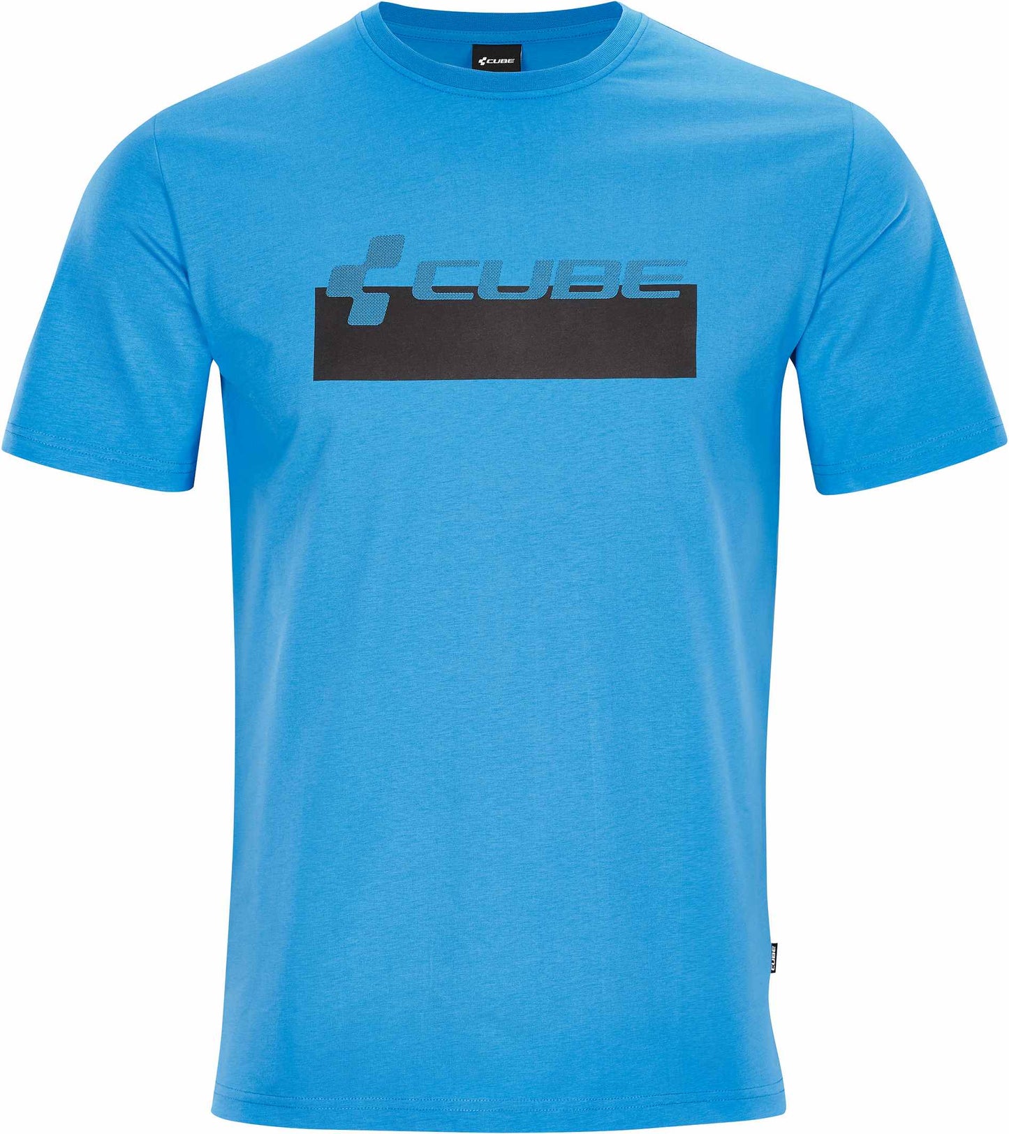 CUBE Organic T-Shirt Logo Dots Blau