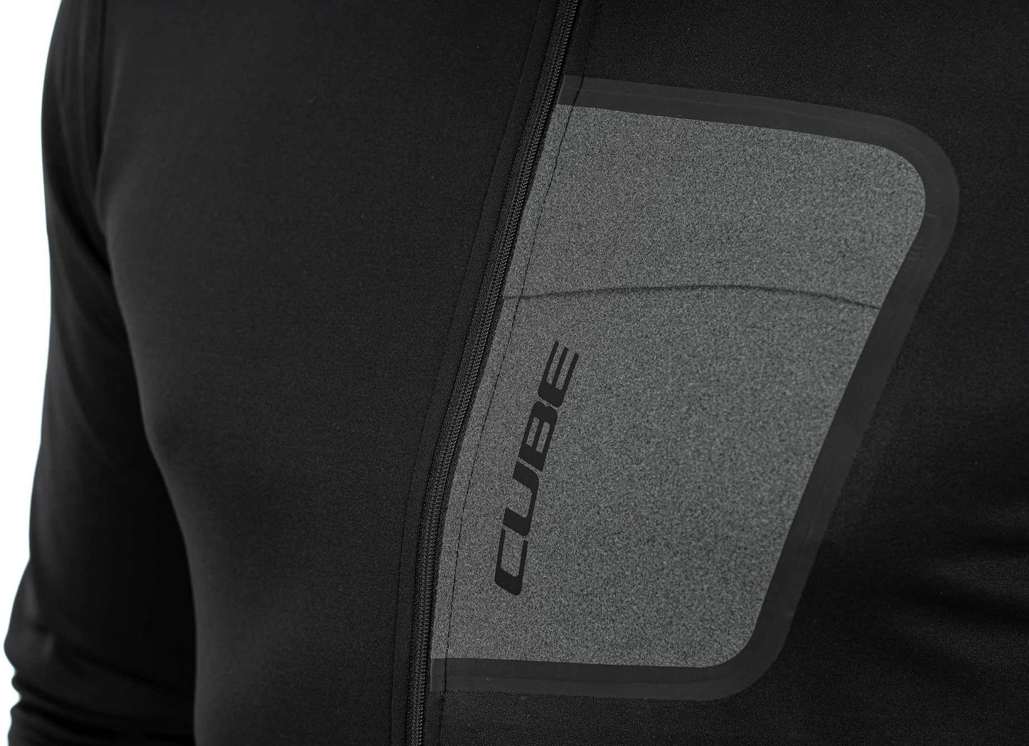 CUBE Atx Trikot Full Zip L/S Schwarz