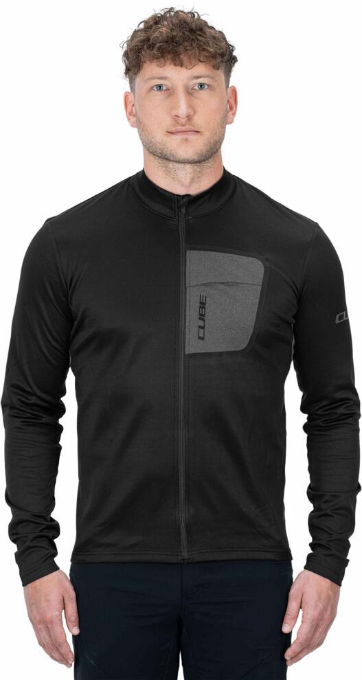 CUBE Atx Trikot Full Zip L/S Schwarz