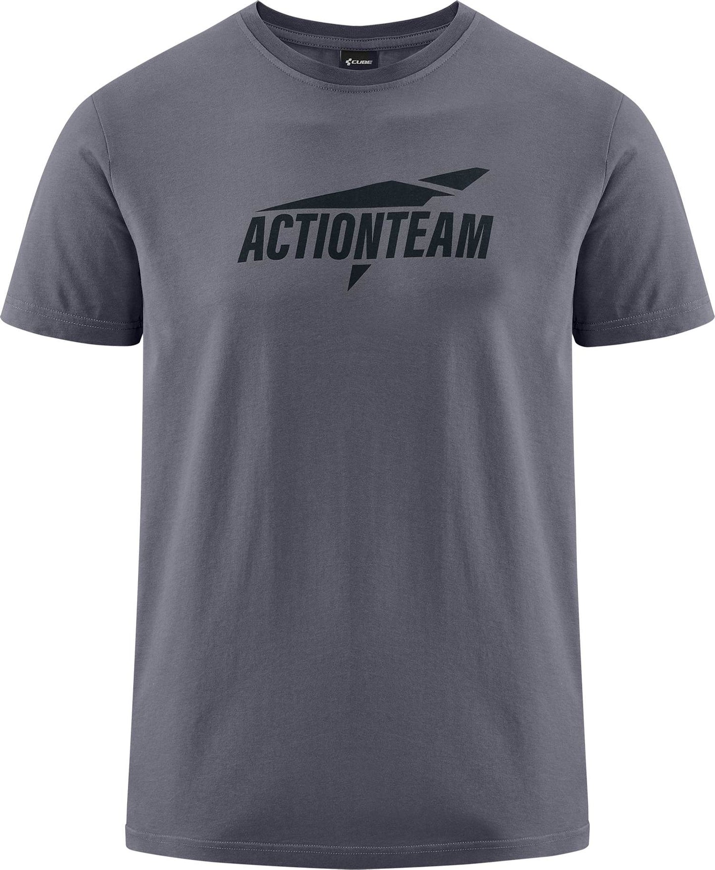 CUBE Organic T-Shirt Actionteam Gty Fit Grau/Schwarz