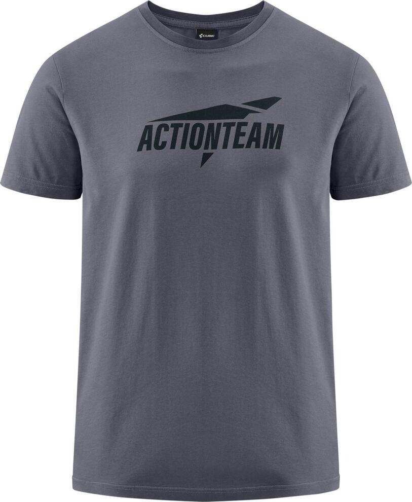 CUBE Organic T-Shirt Actionteam Gty Fit Grau/Schwarz