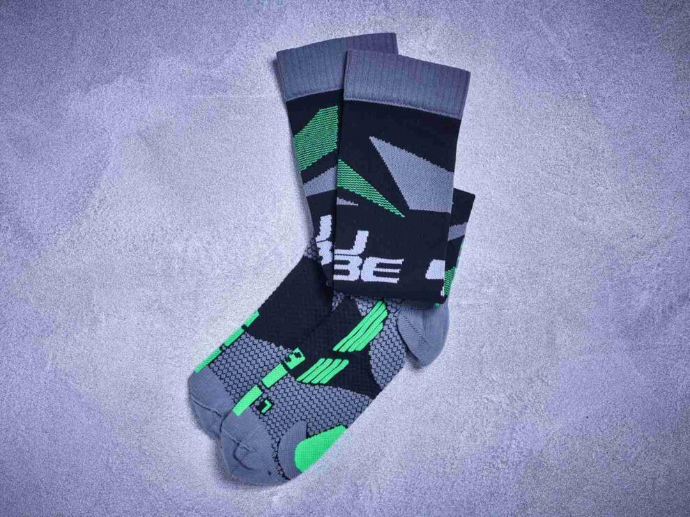 CUBE Socken Action Essentials Schwarz/Grau/Grün