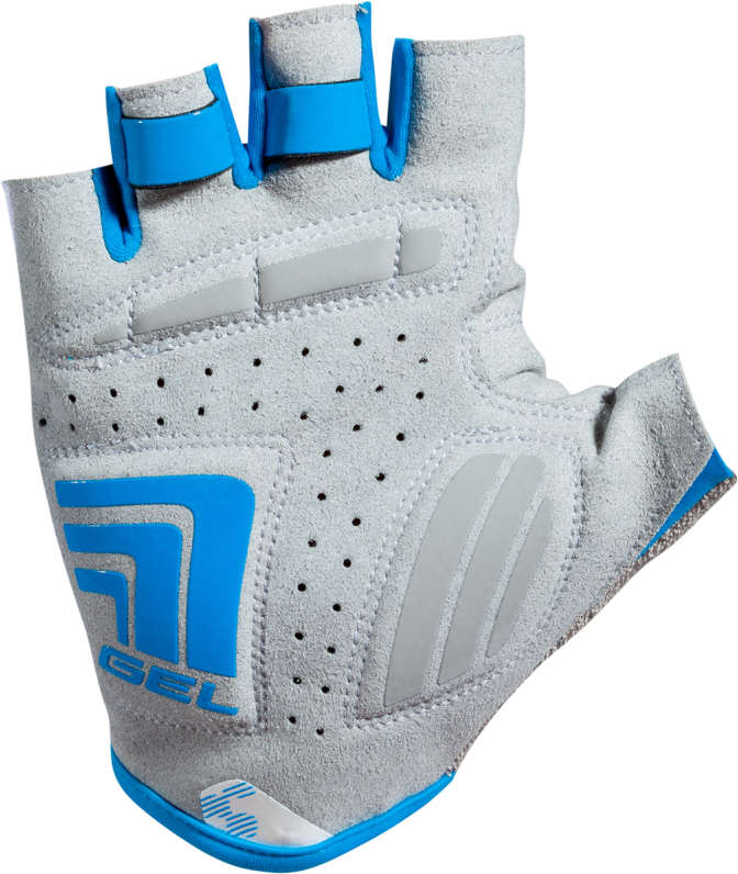 CUBE Natural Fit Wls Handschuhe Kurzfinger Weiß/Grau/Blau