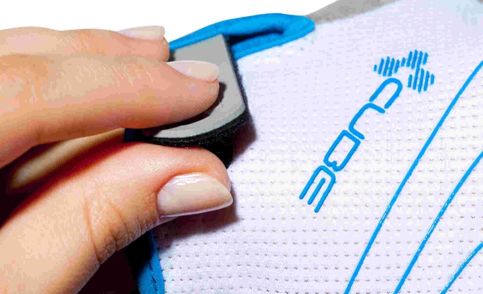 CUBE Natural Fit Wls Handschuhe Kurzfinger Weiß/Grau/Blau