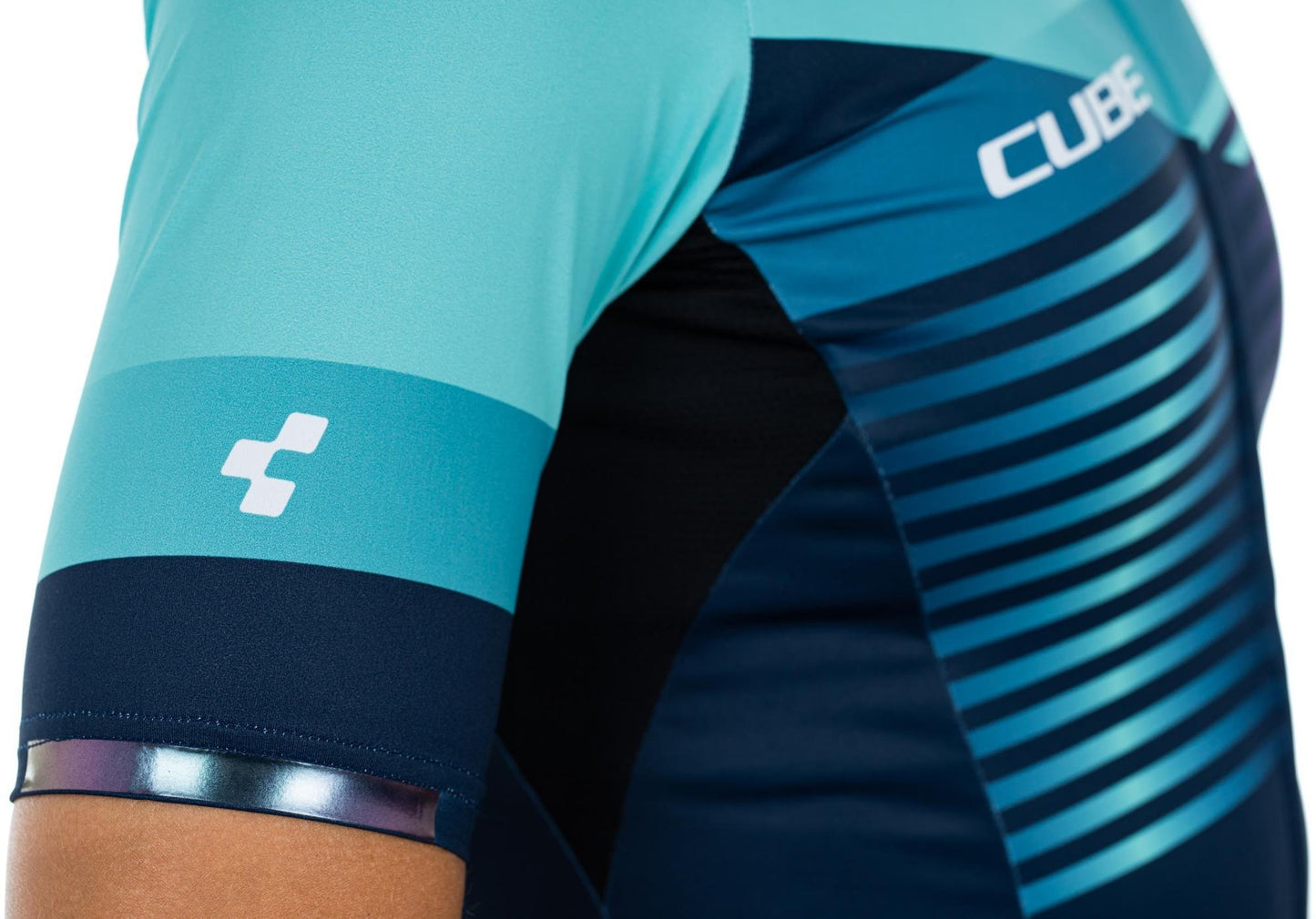 CUBE Teamline Ws Trikot S/S Blau/Mint