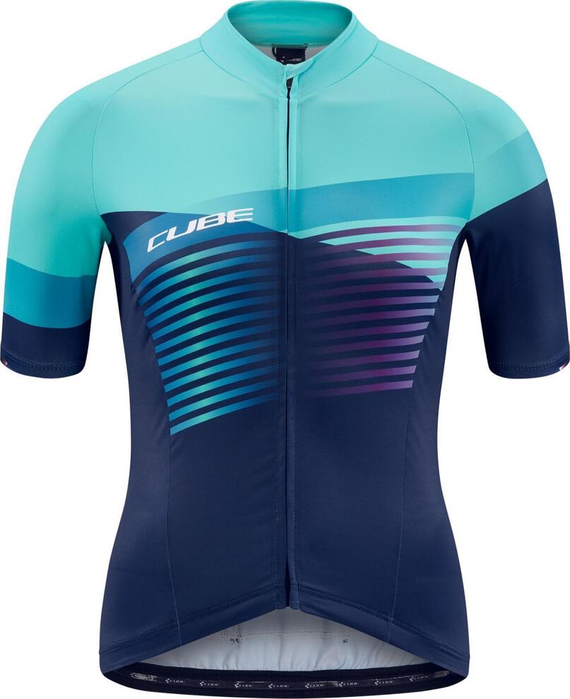 CUBE Teamline Ws Trikot S/S Blau/Mint