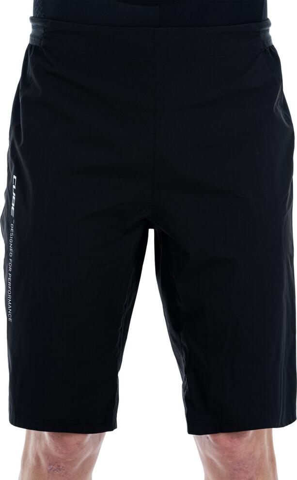 Pantalones cortos impermeables CUBE Blackline negros