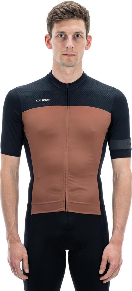 CUBE Blackline Trikot S/S Schwarz/Braun