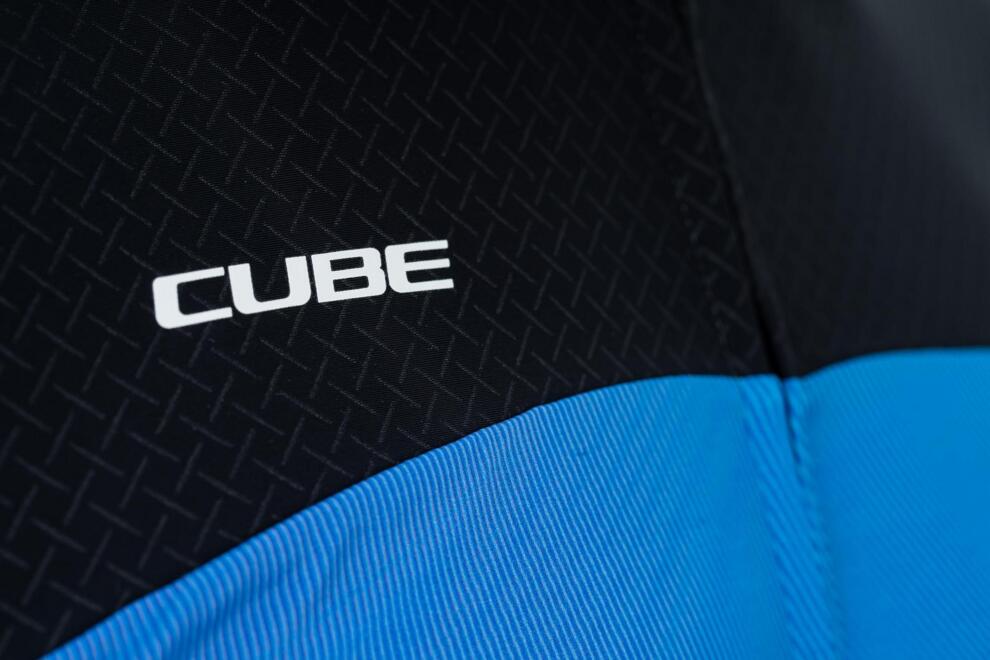 CUBE Blackline Trikot S/S Blaues Muster