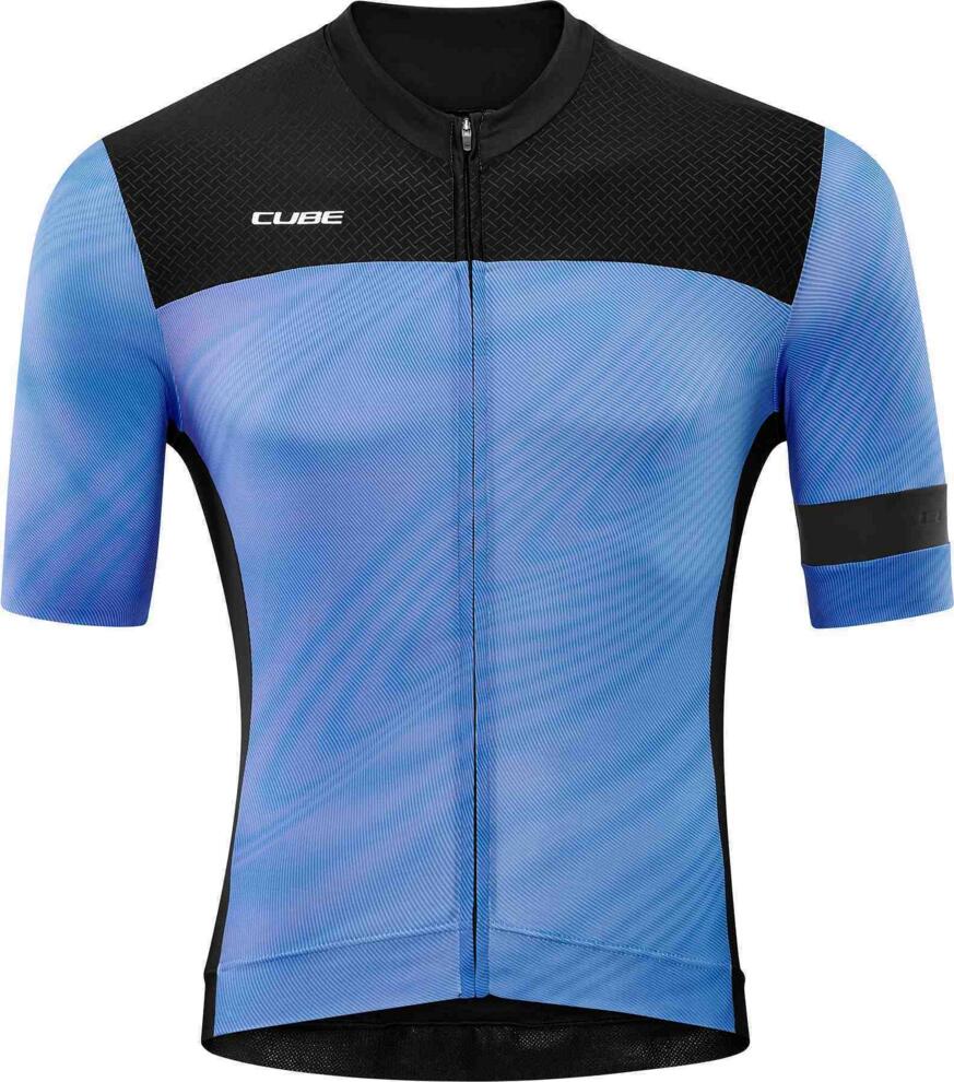 CUBE Blackline Trikot S/S Blaues Muster