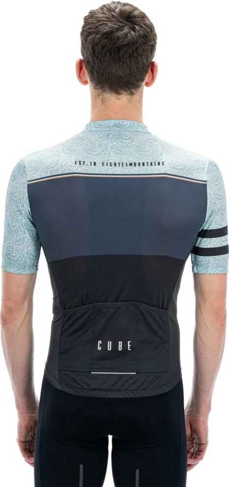 CUBE Blackline Jersey Cmpt S/S Grau/Blau