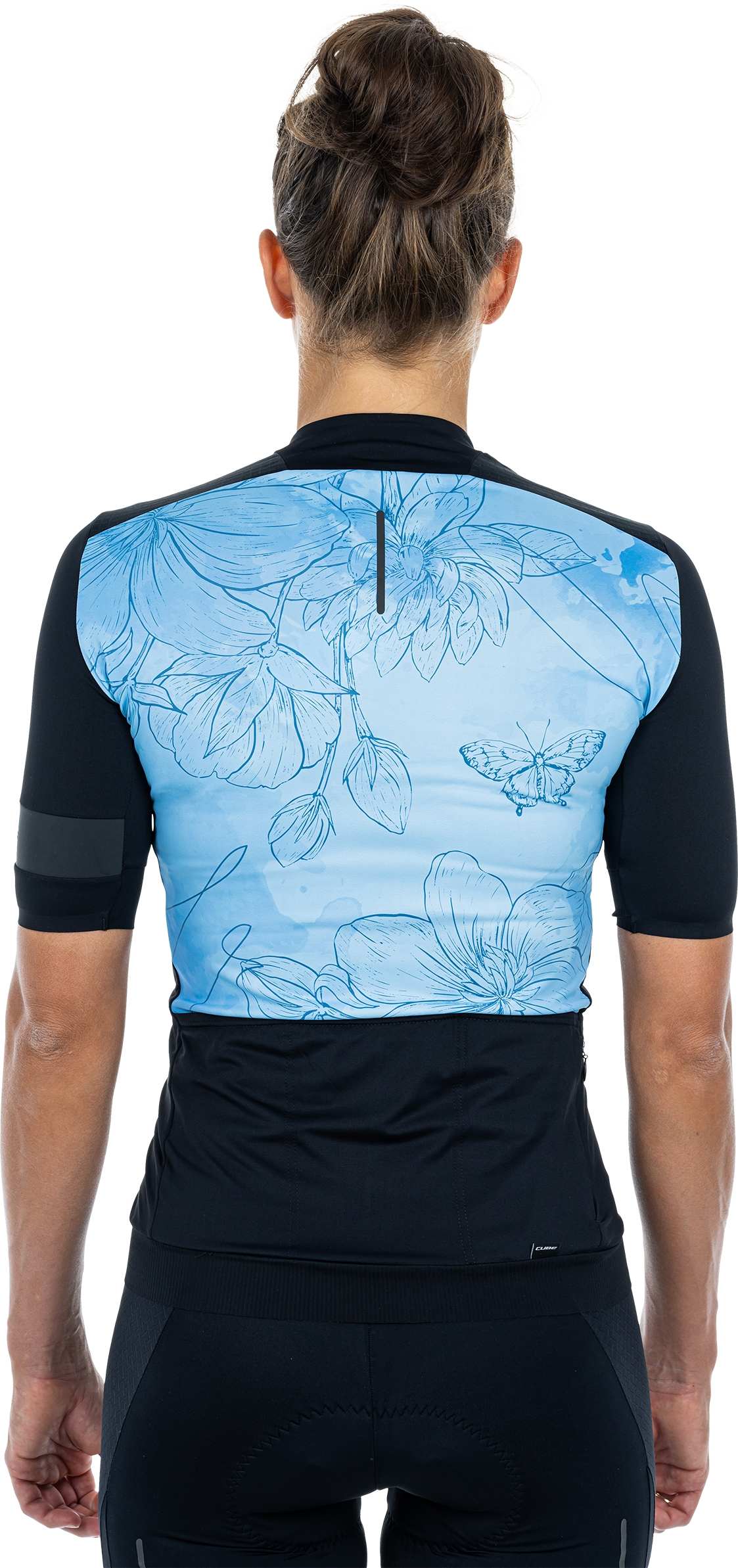 Camiseta de manga corta CUBE Blackline Ws con estampado azul