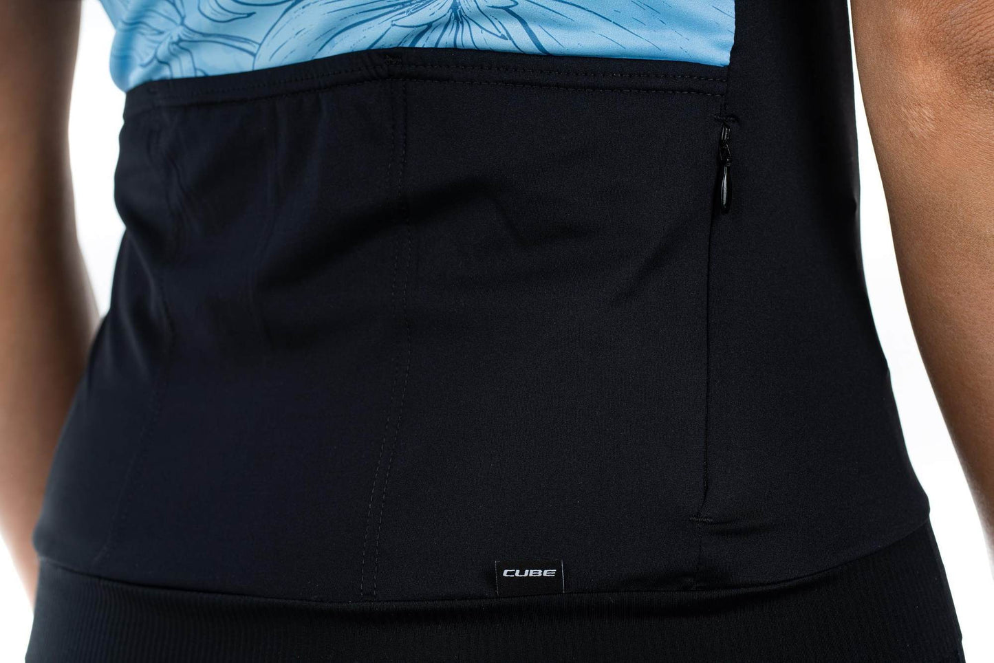 Camiseta de manga corta CUBE Blackline Ws con estampado azul