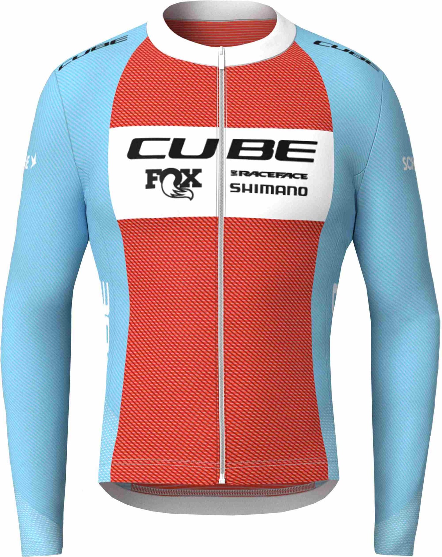 CUBE ROAD/XC JERSEY X FACTORY RACING L/S BLUE/ORANGE L