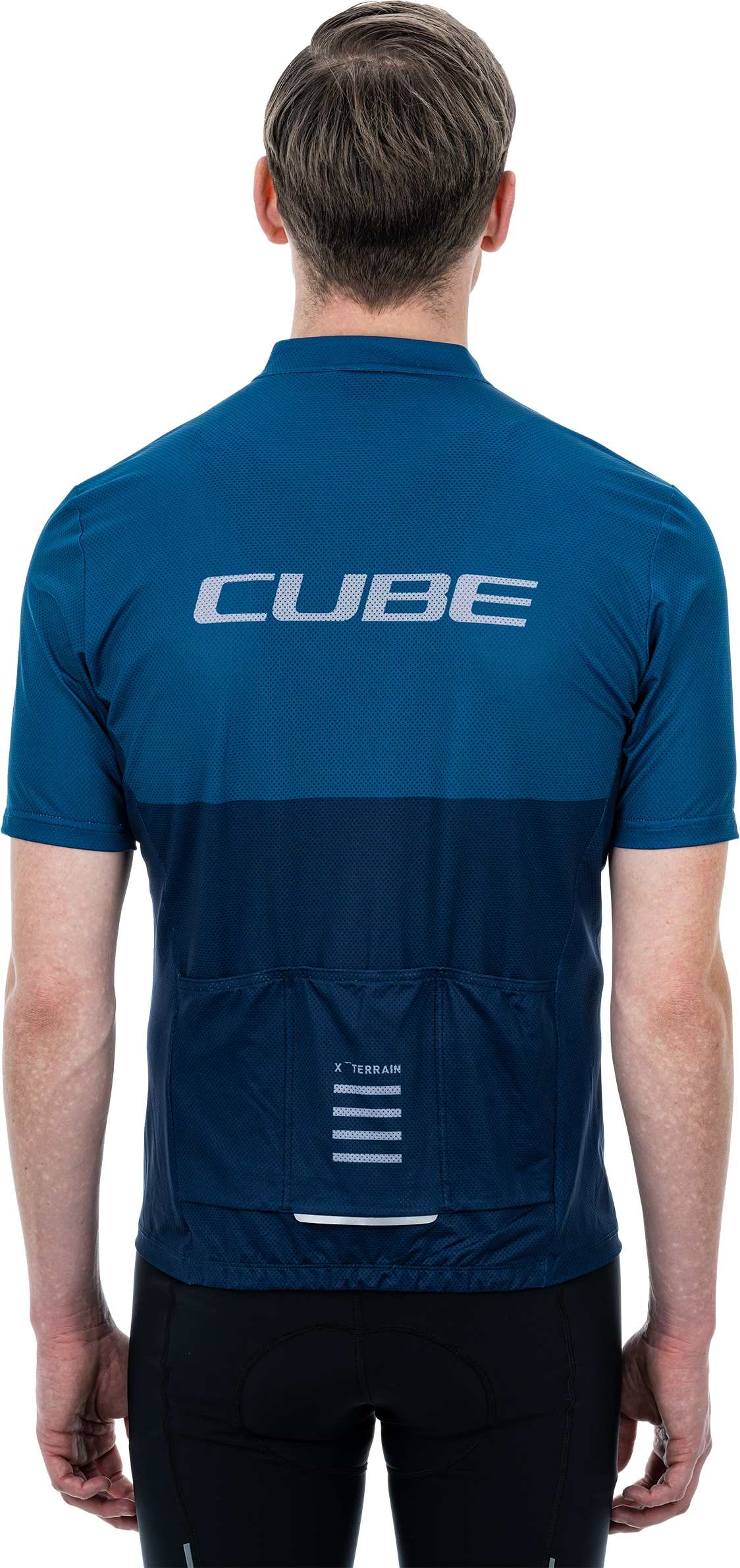 CUBE Atx Trikot Full Zip S/S Blau