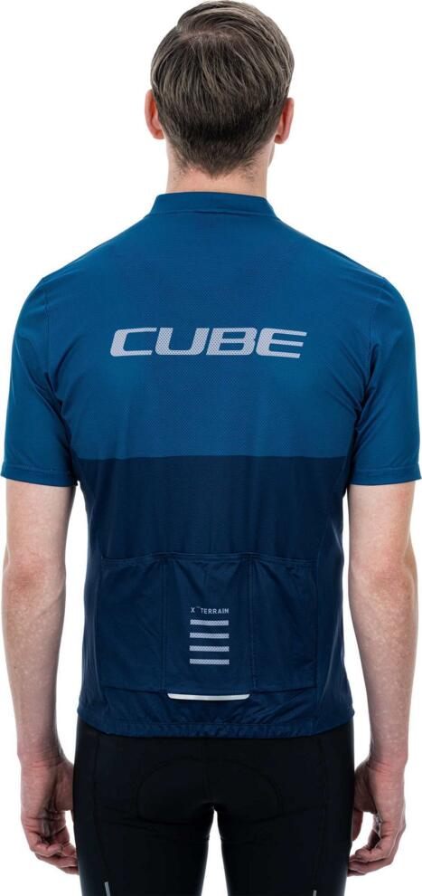 CUBE Atx Trikot Full Zip S/S Blau
