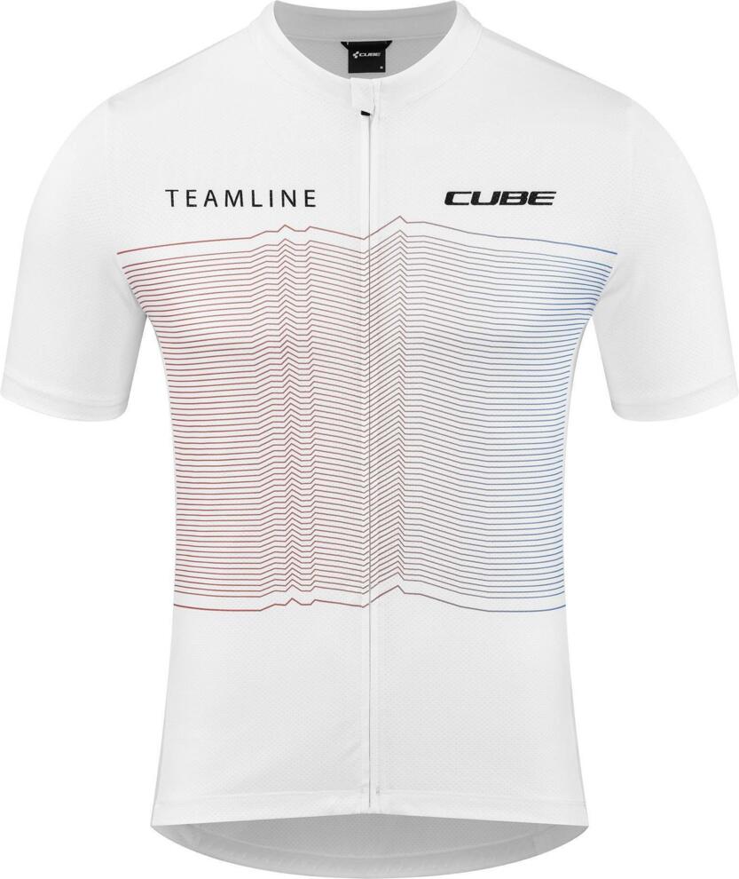 Camiseta de manga corta CUBE Teamline Cmpt blanca