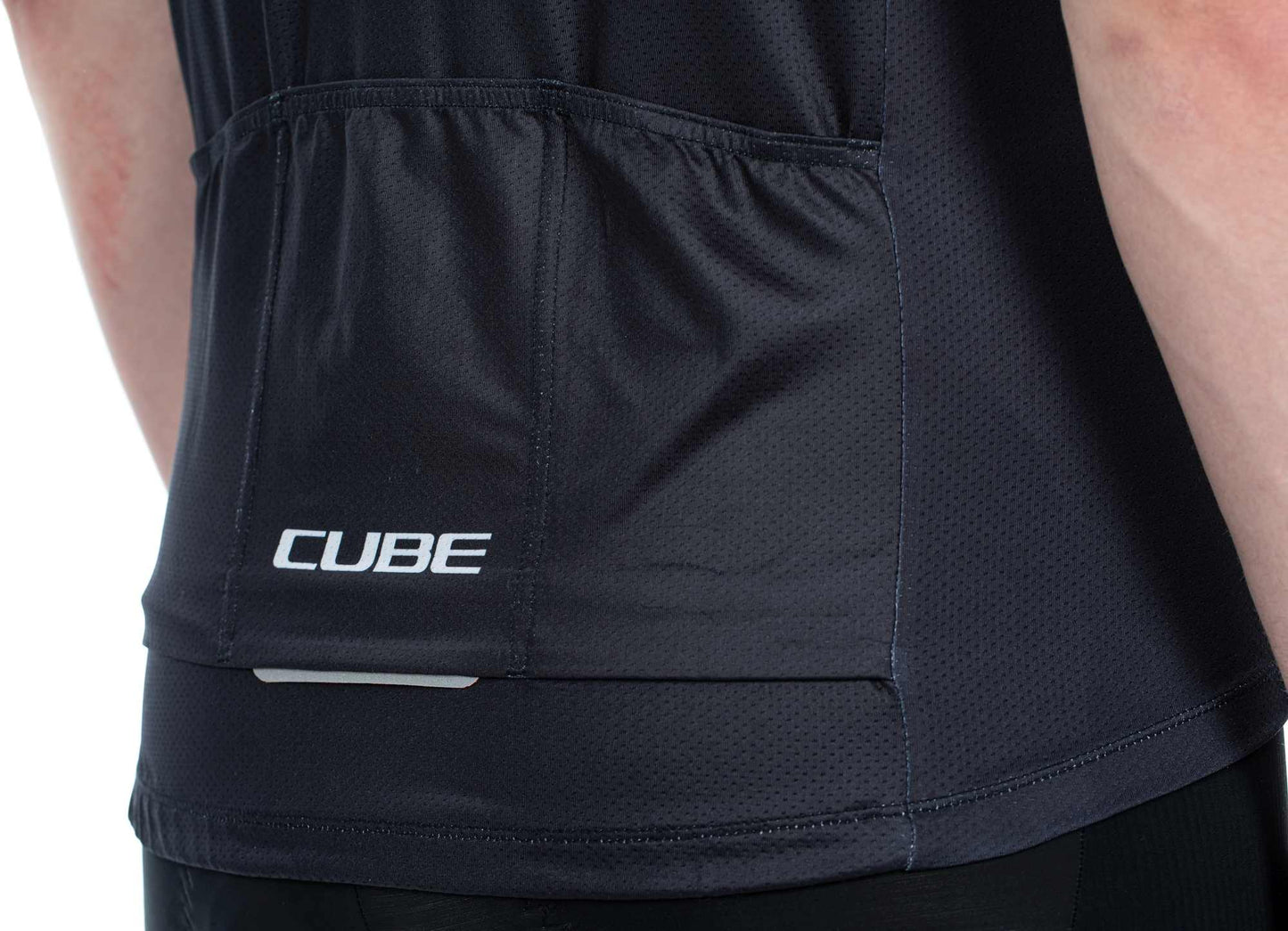 CUBE Teamline Trikot Cmpt S/S Schwarz/Blau/Grau