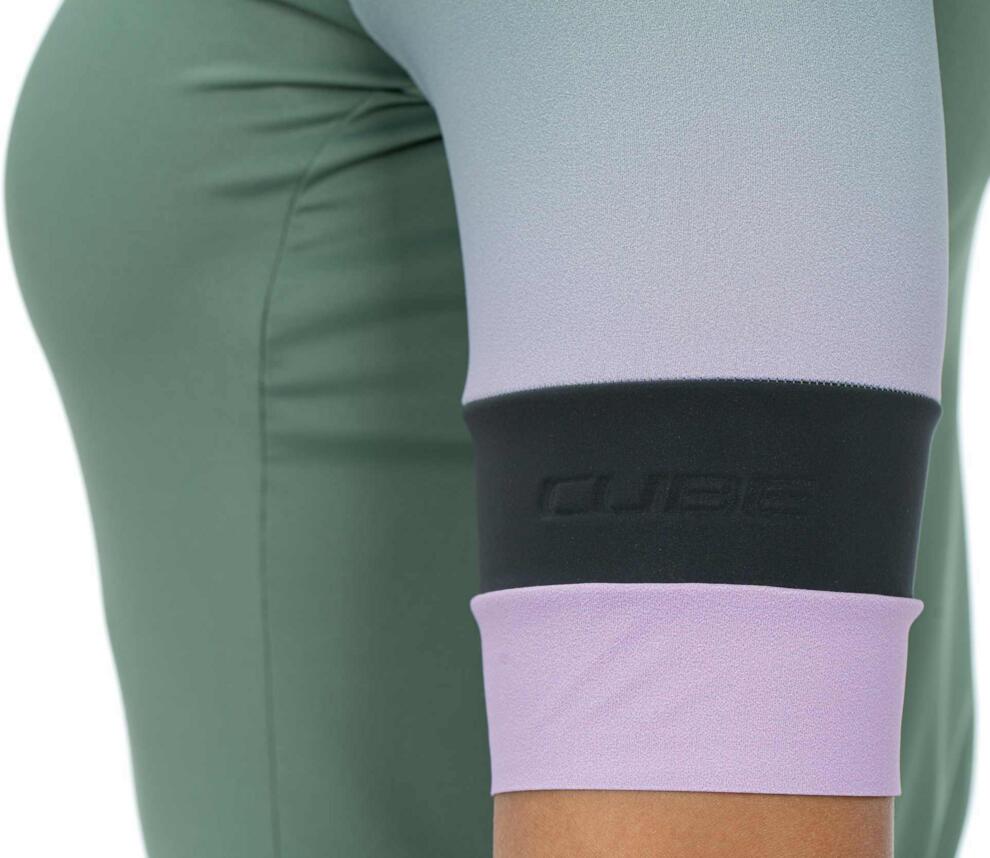 CUBE Blackline Ws Jersey Fade S/S Grün/Violett