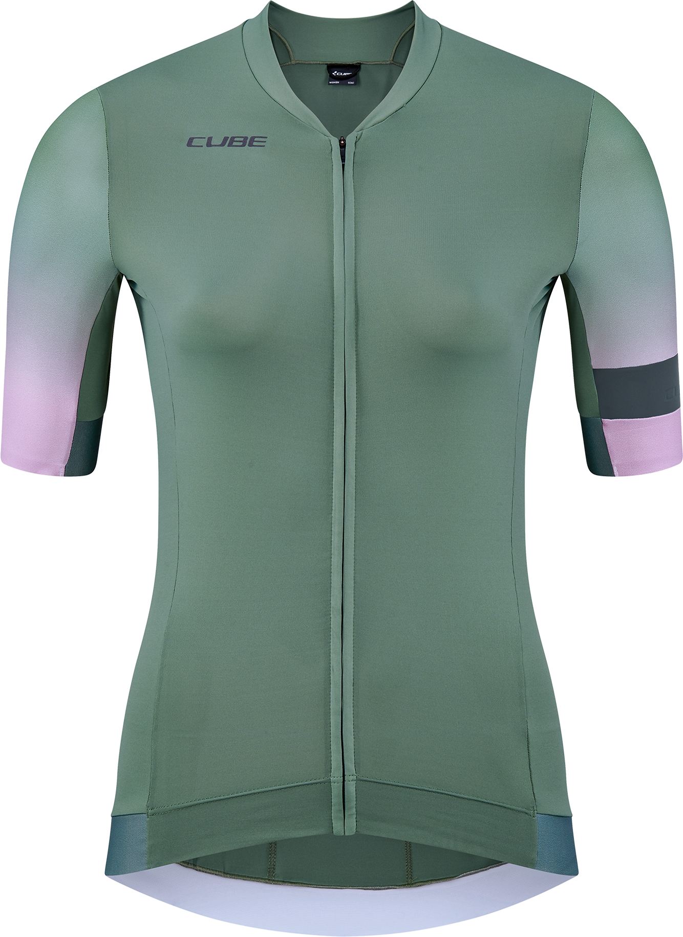 CUBE Blackline Ws Jersey Fade S/S Grün/Violett