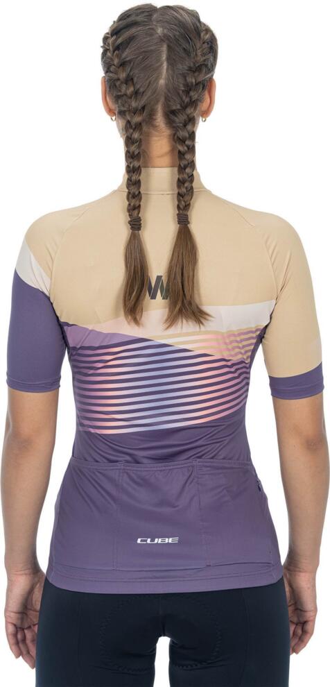 CUBE Teamline Ws Jersey S/S Violett/Sand