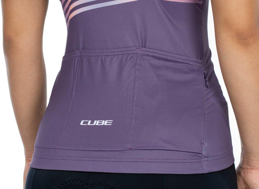 CUBE Teamline Ws Jersey S/S Violett/Sand