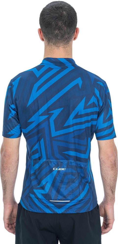 CUBE Atx Jersey Full Zip Cmpt S/S Blue