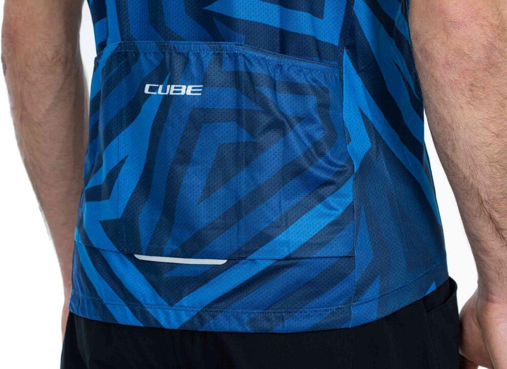 CUBE Atx Jersey Full Zip Cmpt S/S Blue