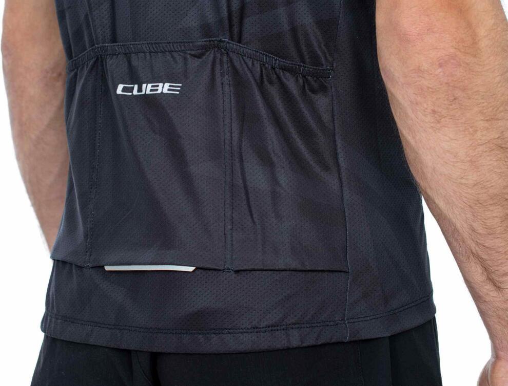 CUBE Atx Jersey Full Zip Cmpt S/S Schwarz/Grau