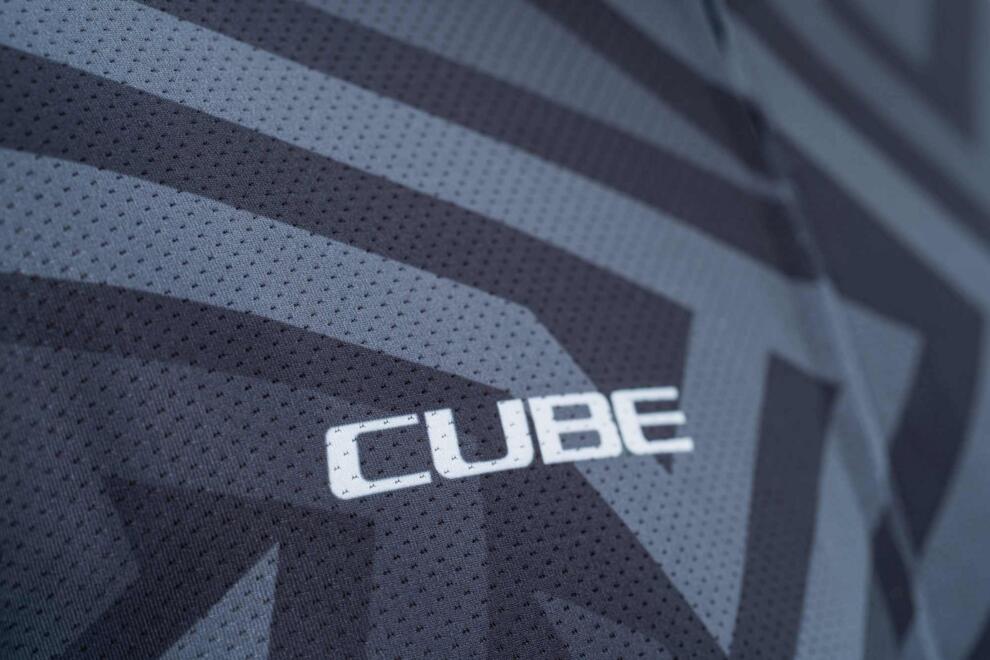 CUBE Atx Jersey Full Zip Cmpt S/S Schwarz/Grau
