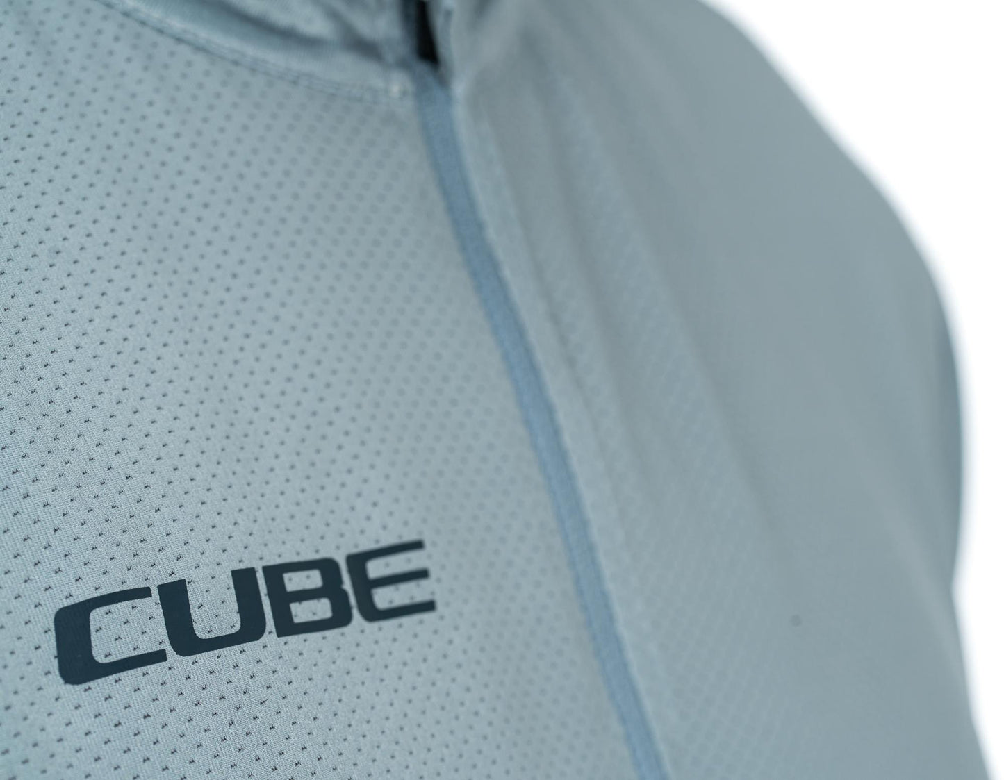 Camiseta de manga corta con media cremallera CUBE ATX gris