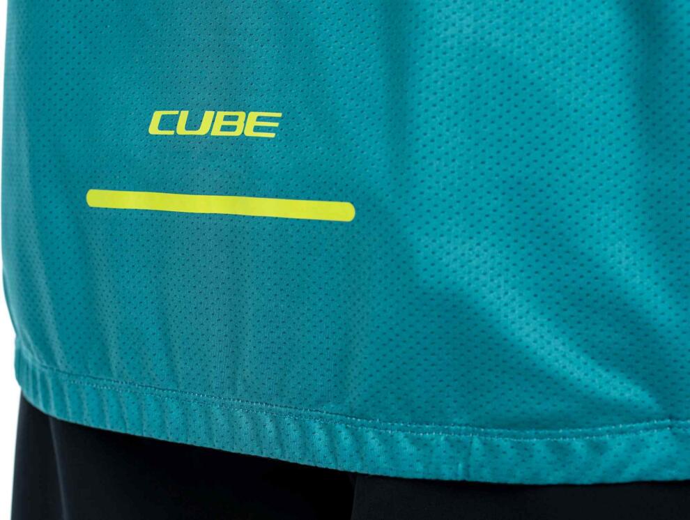 CUBE Atx Jersey Half Zip Cmpt S/S Grün/Limette