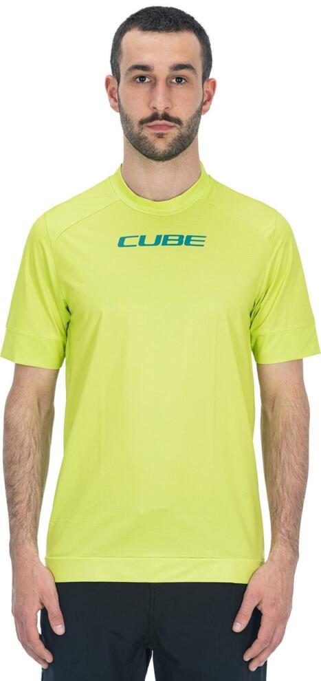 CUBE Atx Rundhalstrikot S/S Lime