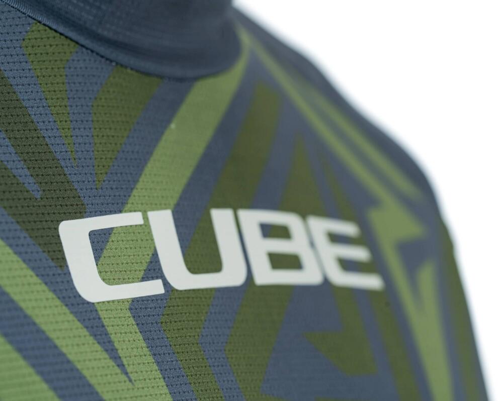 CUBE Atx Round Neck Jersey Tm L/S Oliv/Grau