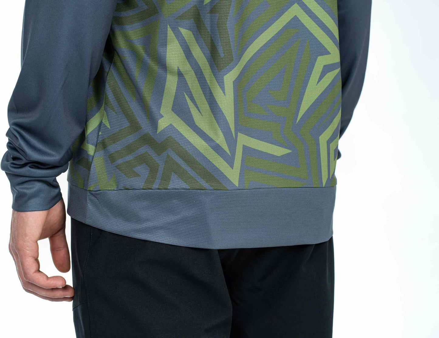 CUBE Atx Round Neck Jersey Tm L/S Oliv/Grau