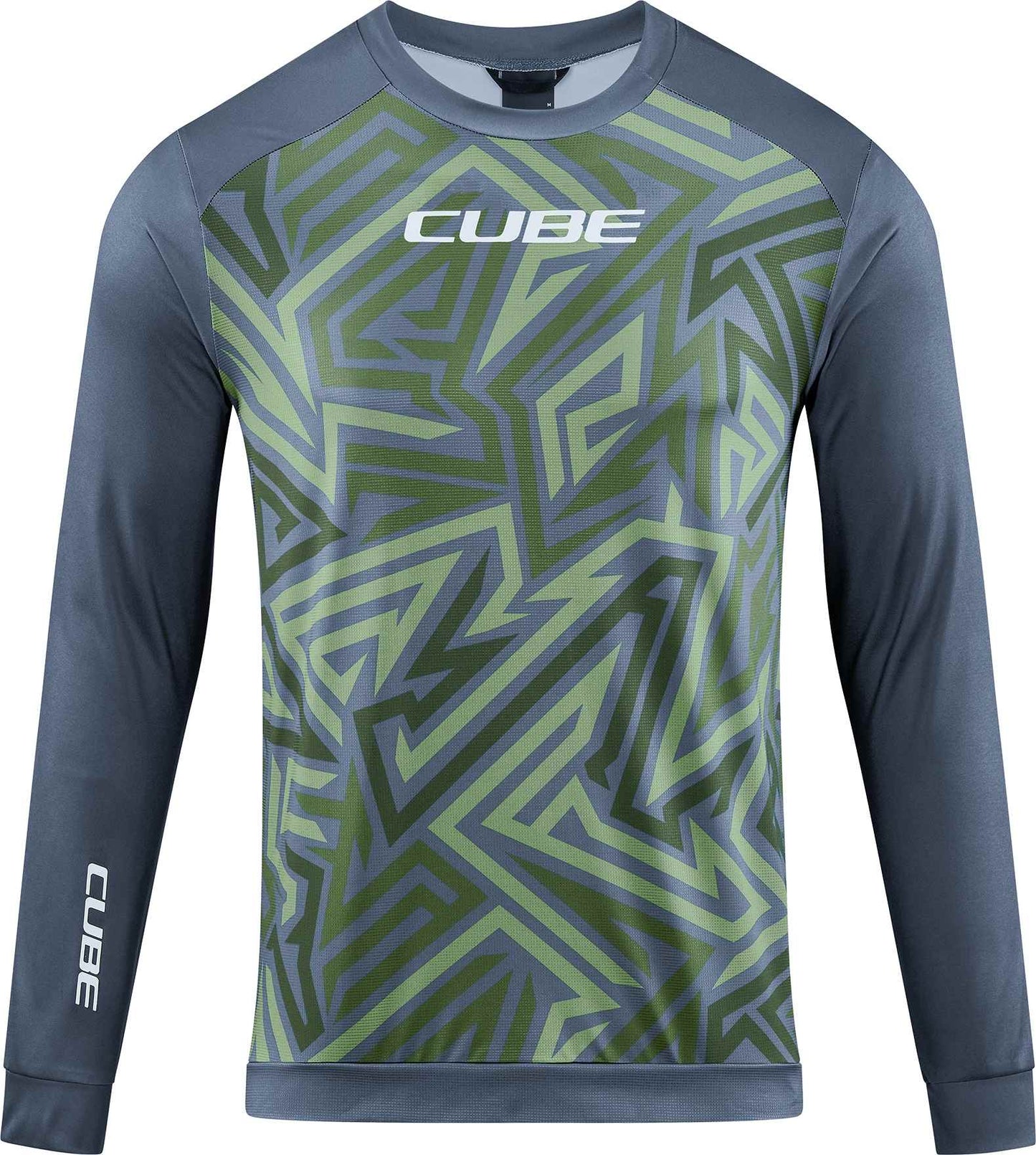 CUBE Atx Round Neck Jersey Tm L/S Oliv/Grau