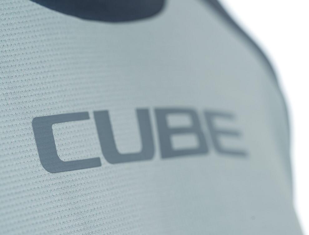 CUBE Atx Rundhalstrikot L/S Grau/Anthrazit