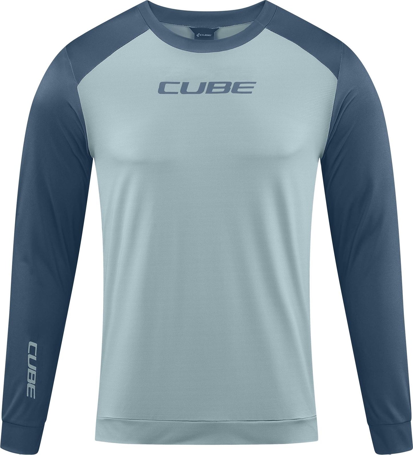CUBE Atx Rundhalstrikot L/S Grau/Anthrazit