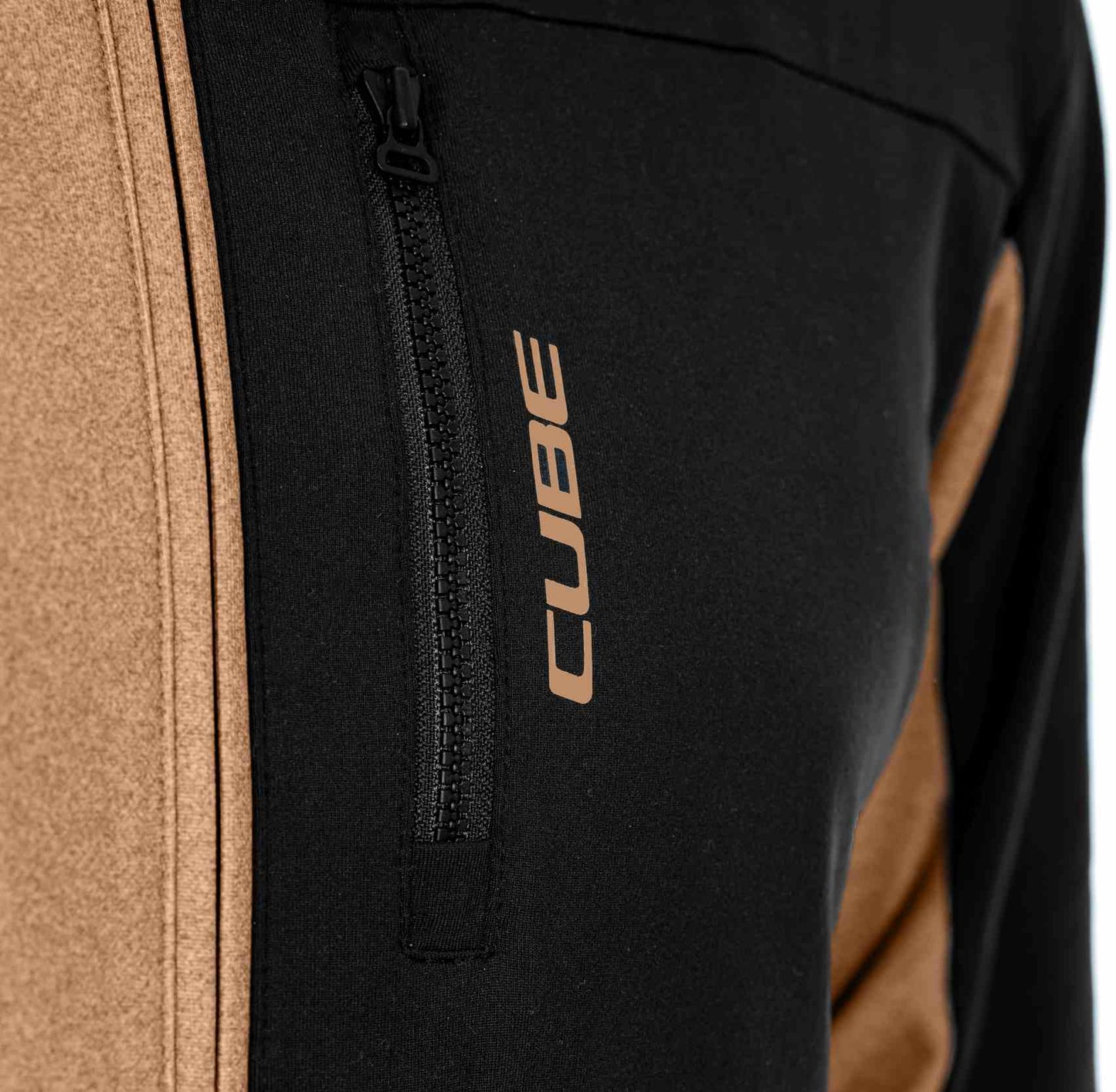 CUBE Atx Full Zip Trikot Cmpt L/S Braun/Schwarz
