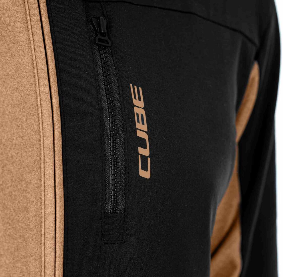 CUBE Atx Full Zip Trikot Cmpt L/S Braun/Schwarz