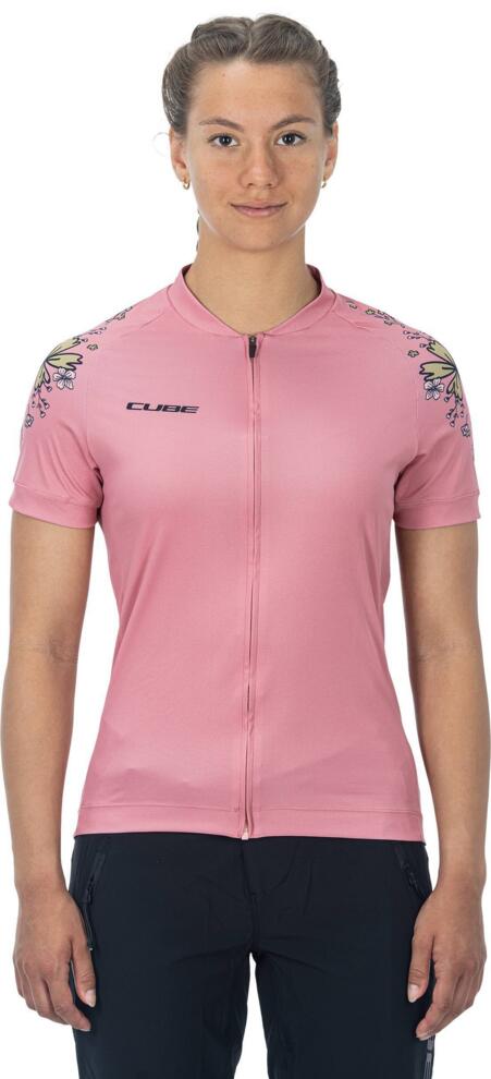 CUBE Atx Ws Trikot Full Zip Cmpt S/S Koralle