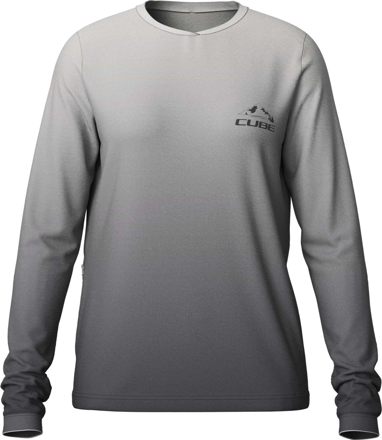 CUBE MTB ROUND NECK JERSEY SOFT TOUCH L/S GREY L