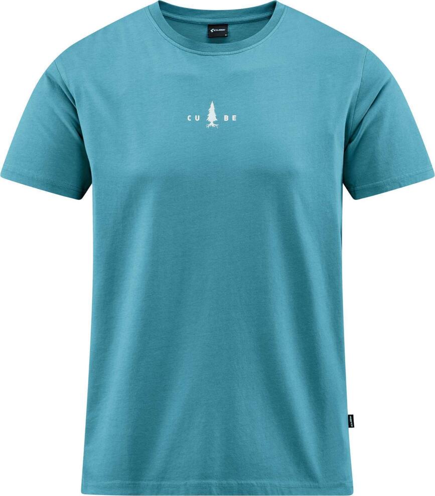CUBE Organic T-Shirt Fichtelberg Grau/Koralle