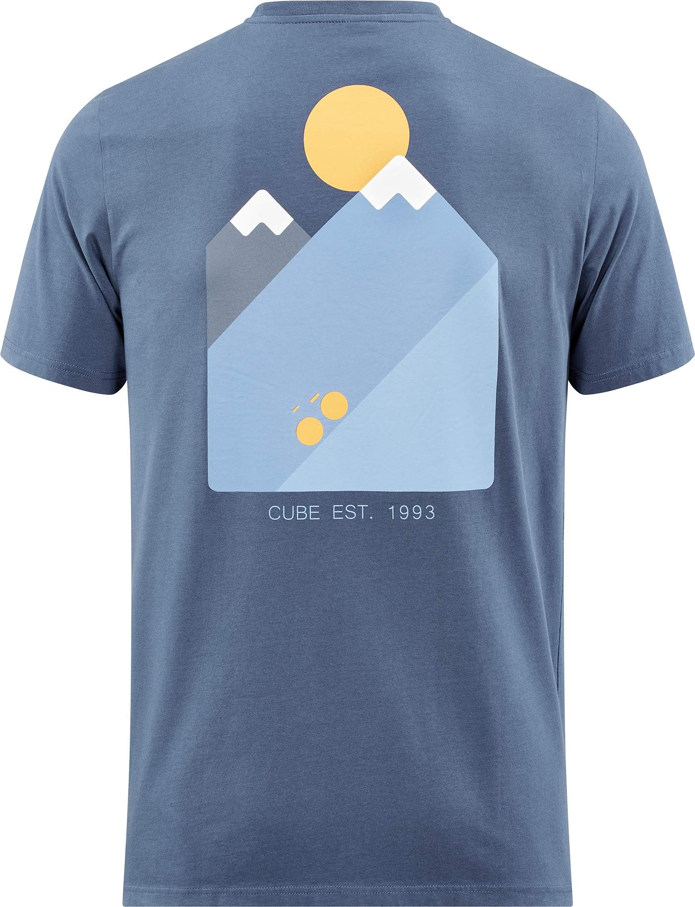 CUBE Bio T-Shirt Mountains Blau