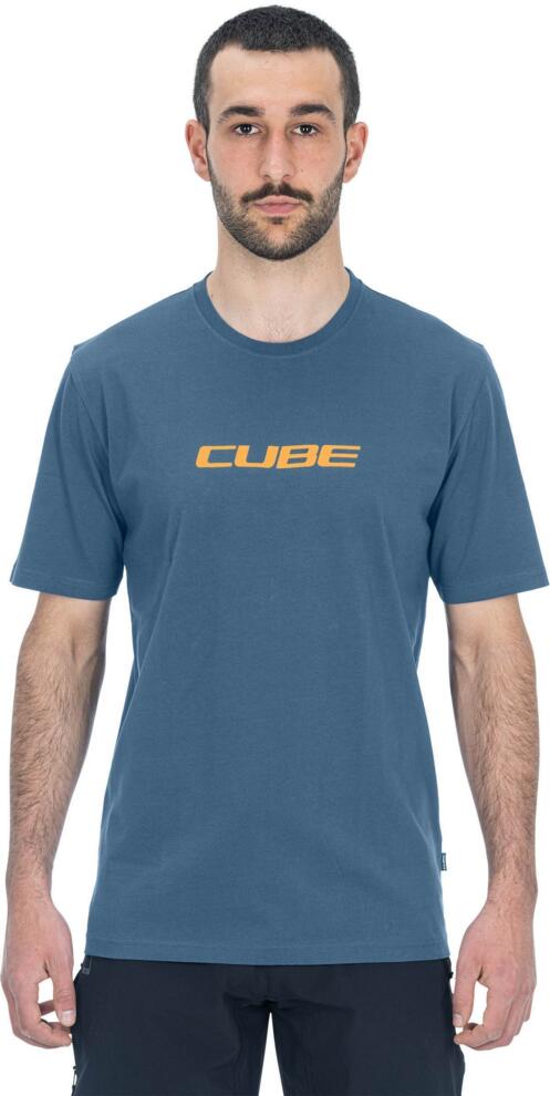 CUBE Bio T-Shirt Mountains Blau