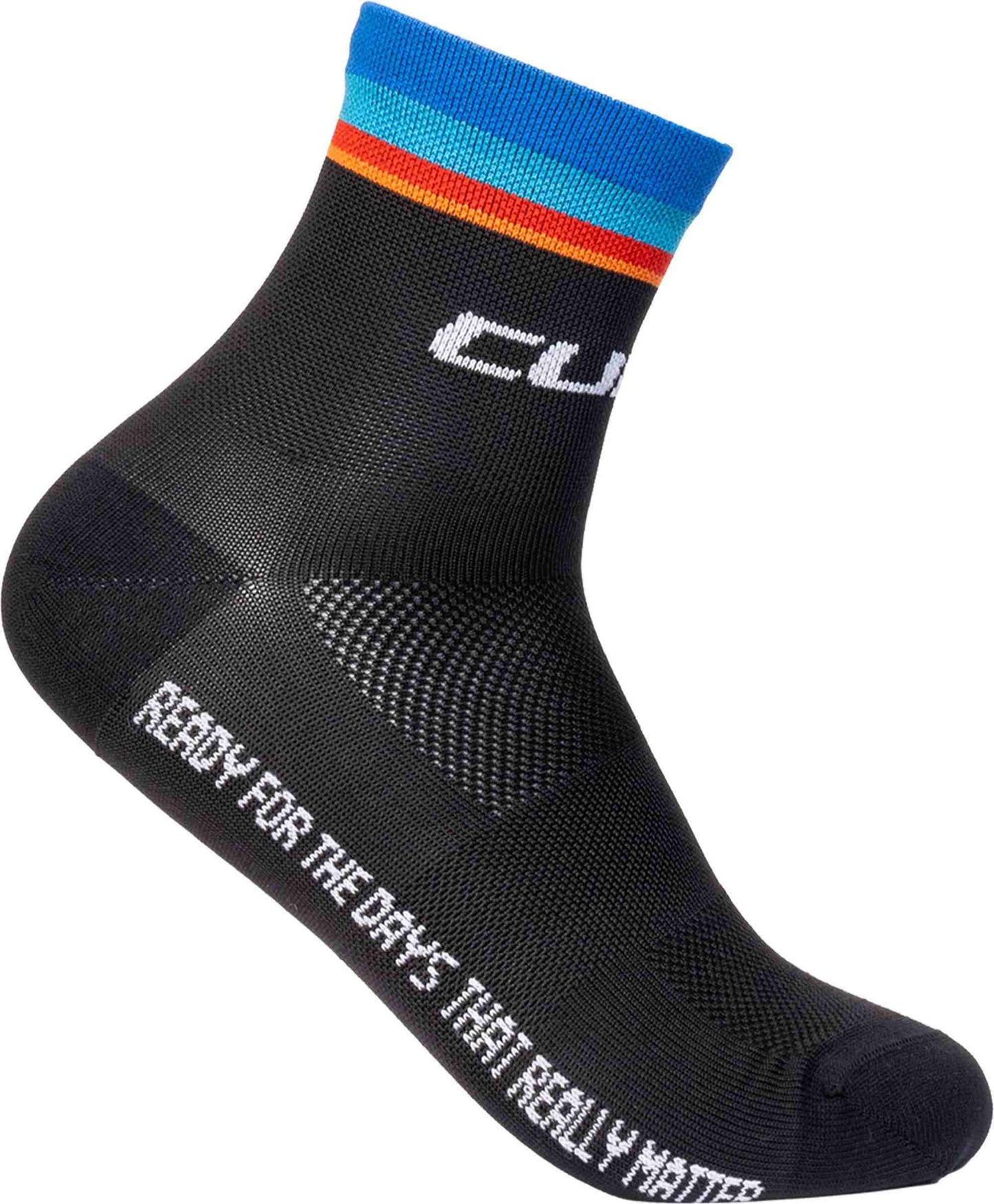 CUBE SOCKS MID CUT ROAD/XC TEAMLINE BLACK 36-39