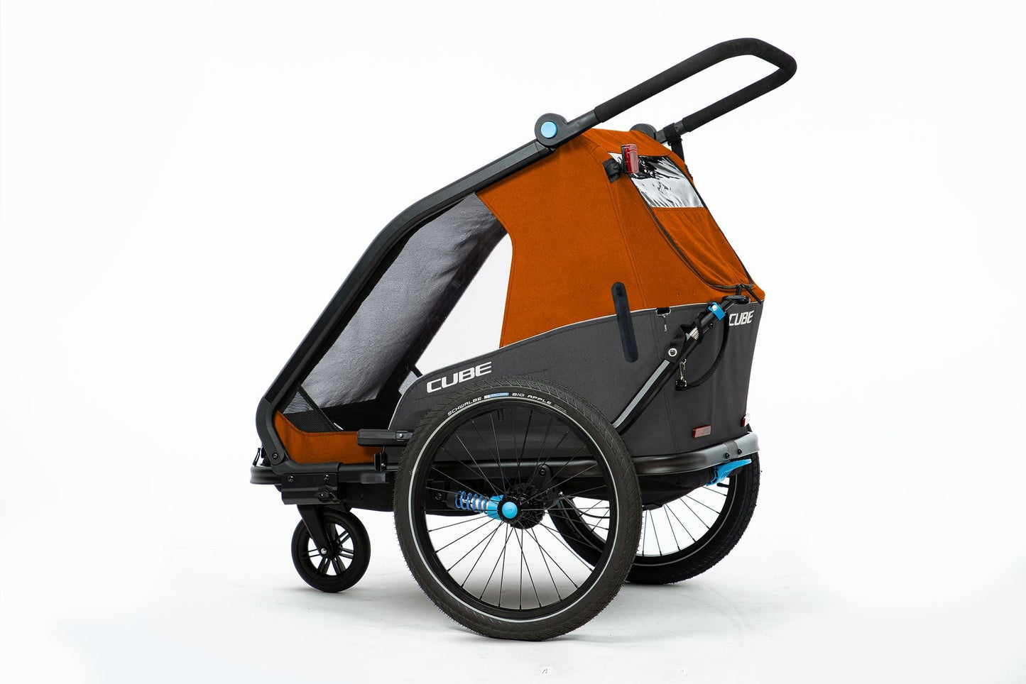 CUBE Kinderanhänger Double Cmpt X Actionteam Grau/Orange