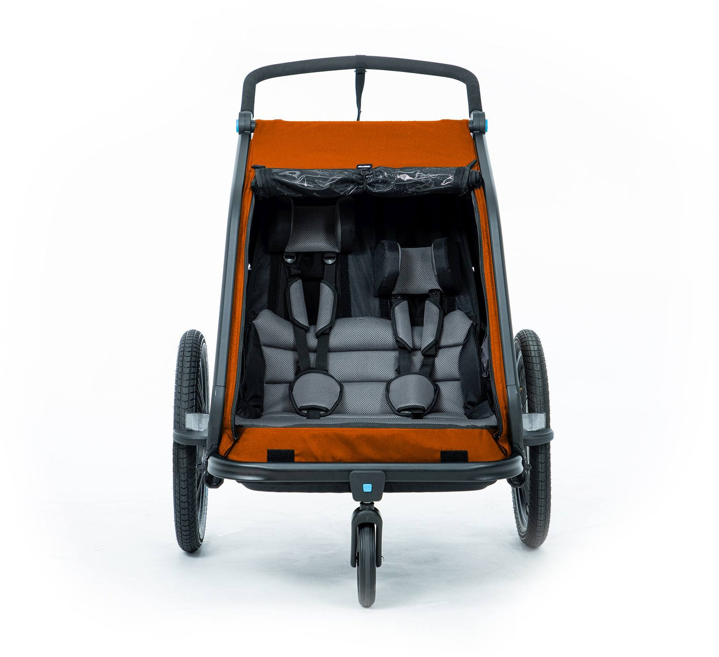 CUBE Kinderanhänger Double Cmpt X Actionteam Grau/Orange