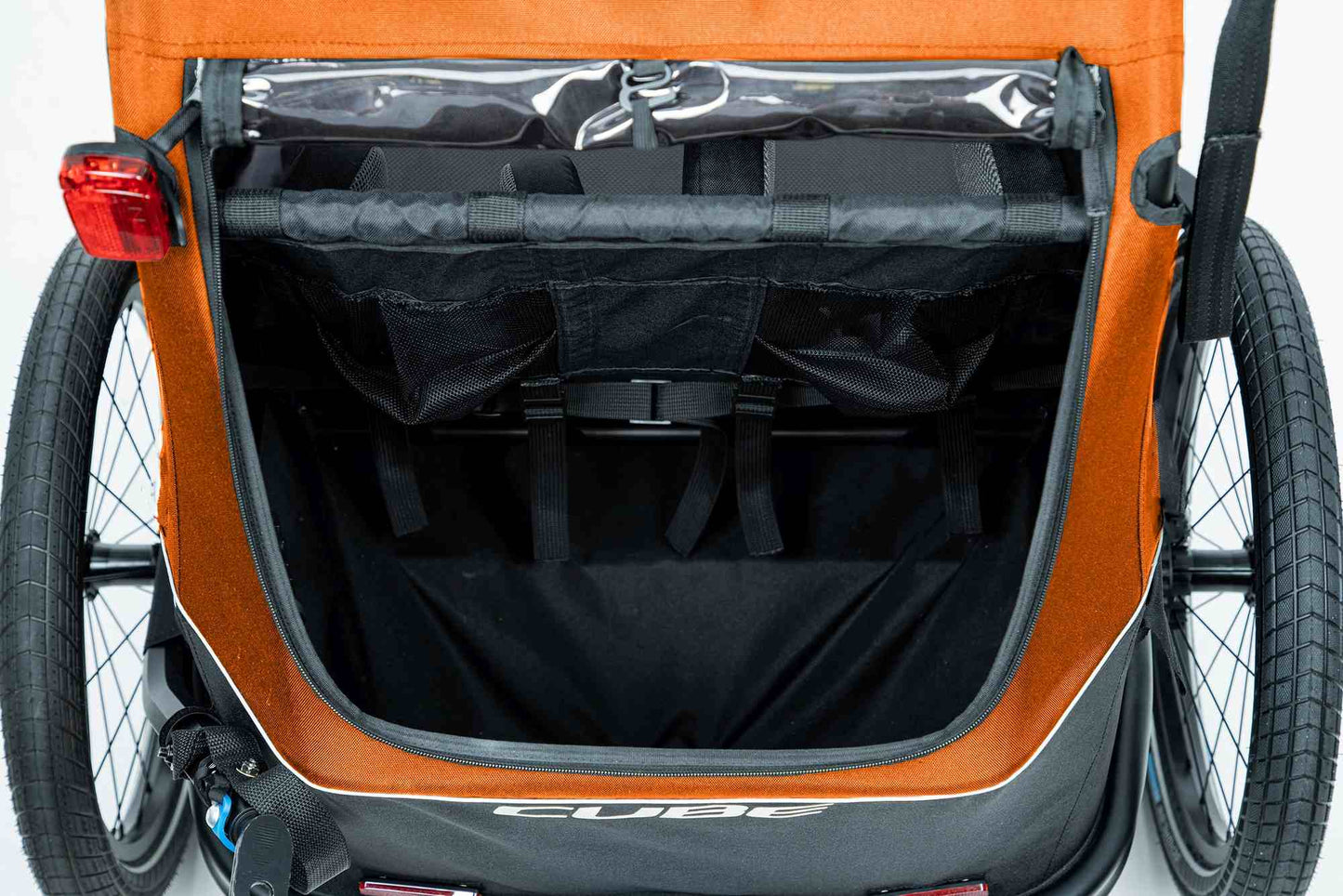 CUBE Kinderanhänger Double Cmpt X Actionteam Grau/Orange
