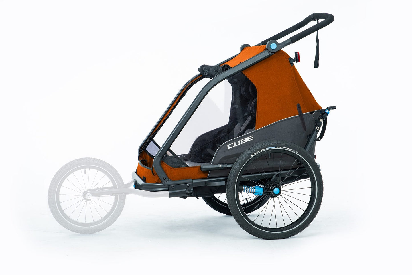 CUBE Kinderanhänger Double Cmpt X Actionteam Grau/Orange